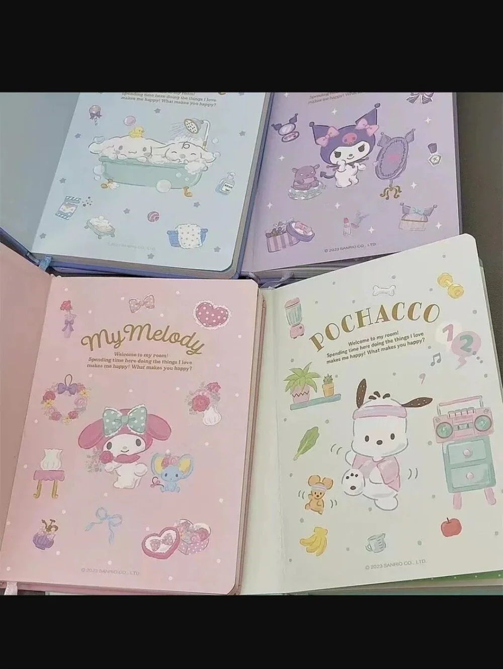 Sanrio Kuromi B6 notebook soft PU embossed cover